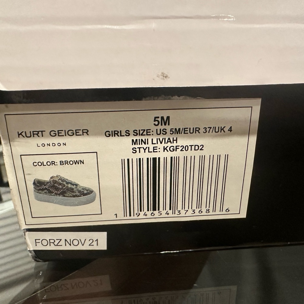 KURT GEIGER LONDON Snake-Embossed Platform Sneakers - Picture 5 of 5